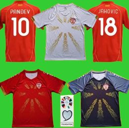 2023 2024 North Macedonia soccer jerseys ELMAS ALIOSKI PANDEV TRAJKOVSKI JAHOVIC RISTOVSKI MUSLIU 2023 2024 national team Home Away 3rd Men kit football shirt T 6546