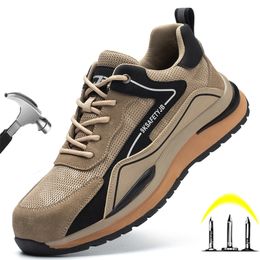 Boots Indestructible Safety Men Work Sneakers Shoes For With Steel Toe Cap Platform Non Slip Security 230830