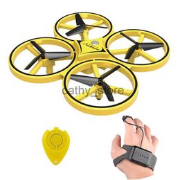 Simulators RC HOBBY ZF04 RC Drone Mini Infrared Induction Hand Control Drone Altitude Hold 2 Controllers Quadcopter for Kids Toy Gift x0831