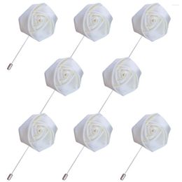 Decorative Flowers 8pcs Promotional Men's Corsage Simple Korean Groom Suit Pins Handmade Business Party Wedding Dress Accessories