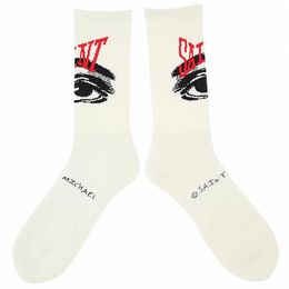 Real Pics Black White in stock Socks Women Men Unisex Cotton Basketball Socks 22ss274V