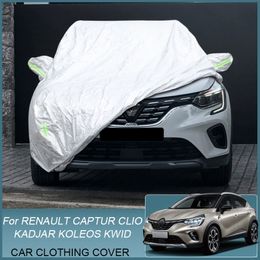 Full Car Cover Rain Frost Snow Dust Waterproof Protect Cover For Renault Captur CLIO KADJAR KADJAR KOLEOS QM6 KWID BW 2015-2025
