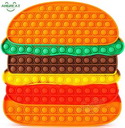 Decompression Toy Big Hamburger Pop Jumbo Push Bubble Fidget Toys for Kids Adults Huge Rainbow Giant Squishy Poppers Figet Toy for Autism Adhd 230830