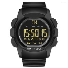 Wristwatches NORTH EDGE Led Digital Sport Stopwatches Military Men's Watches 100M Waterproof Multi-function Bluetooth Alarm AK Smart Clock