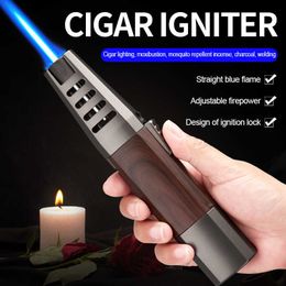 New Torch Lighter Power No Gas For Cigar Igniter Jet Butane Windproof Outdoor Camping Mans Tools Gadgets MD2W