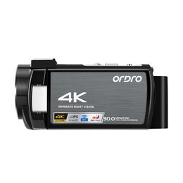 Camcorders Ordro AE8 Video Camera 4K Digital Camcorder Professional WiFi Infrared Night Vision Camara Filmadora YouTuber Videos Vlog 230830