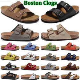 Sandals designer slippers boston clogs sandals slides arizona sandal clog men runs shoes sliders suede snake leather buckle strap flip flops slipper