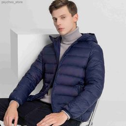 Men's Down Parkas SNOW FLYING Down Jacket For Men Men's Puffer Jacket 90% duck down coat new light hooded WATERPROOF Q230831