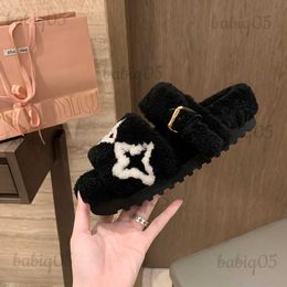 Slippers Grape Mom Studiolee Fashion High Grade Sheep Thick Bottom Plush Slippers for Women's Autumn Ins Fashion babiq05