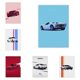 Canvas Painting Racing Car Models Wall Art Abstract Japanese Racing Car Poster Print Modular Picture for Living Room Motorport Bedroom Home Decor Modern No Frame Wo6