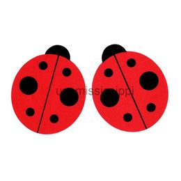 Breast Pad Sexy Disposable Breast Stickers 10 pairs (20Pcs) Ladybird Shape Print Breast Pasties Self Adhesive Stickers Nipple Covers x0831