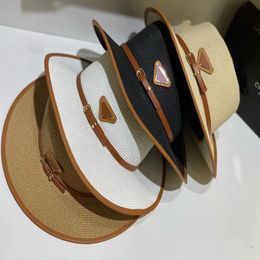 Vintage ladies sun fedora hats straw hat adjustable retro gold braided hat female sunshade flat cap visor Hat for Women 12 color2607