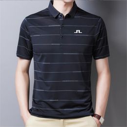 Mens Polos Summer J Lindeberg Golf Shirts Mens Golf Wear Men Golf Clothing Golf Tshirt Comfortable Soft Breathable Tops Short Sleeves 230831