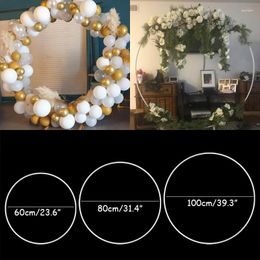 Decorative Flowers 60/80/100cm Plastic Artificial Flower Wreath Frame Wedding Decoration DIY Arch Bow Balloon Garland Christmas Party Decor