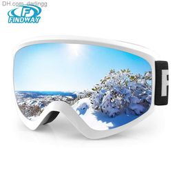 Ski Goggles Findway Ski Goggles OTG Anti-Fog Winter with 100% UV Protection Lens for (8-14) Youth Junior Girls Boys Snow Snowboard Q230831