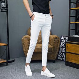 2018 Spring And Summer New Men's Suit Pants Slim Solid Colour Simple Fashion Social Business Casual Office Mens Dress Pants262y