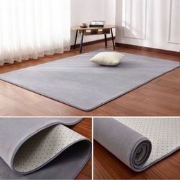 Carpets Living Room Carpet Coral fleece Sofa Coffee Table Rugs Kid's Bedroom Non-slip Soundproof Home Carpet Grey Balcony Bay Window Mat 230830