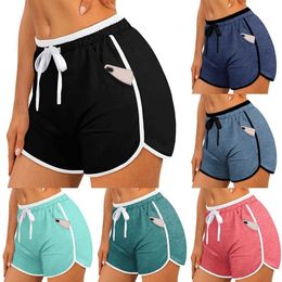 Womens Shorts Summer Sports Running Fitness Casual And Comfortable Cotton Waist