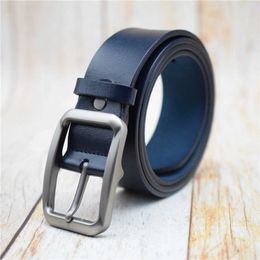 Belts WESTERN AUSPICIOUS Men Belt Black Green Blue Coffee Belts For Men 2023 Cinturon Hombre Genuine Leather Male Strap Z0228