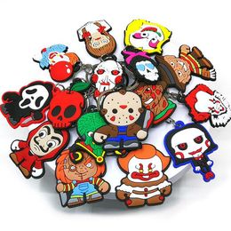 pvc keychains pendant halloween party decoration skull key ring car bag accessories kid toy gift