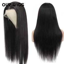 Synthetic Wigs Straight 13x4 Lace Wigs for Women Black 99j Burgundy Glueless Synthetic Pre Plucked Heat Resistant Daily Cosplay 230227