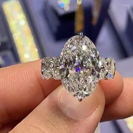 Wedding Rings CAOSHI Luxurious Ring Female Brilliant Crystal Stone Finger Accessories For Party Trendy Noble Lady Engagement Jewellery