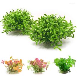 Decorative Flowers 1PC Simulation Lotus Plastic Plants Aquarium Decoration Water Grass Accessories