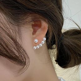 Backs Earrings Fashion Elegant Clips Earring Ear Studs For Women Minimalist Pearl Cartilage Hoop Sets Cuff Fake Piercing