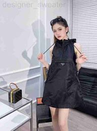 Casual Dresses designer 23 spring and summer new fashion cool triangle sleeveless nylon vest dress UHP2