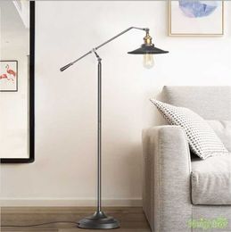 Floor Lamps Nordic Retro Industry Led Lamp Adjustment Stand Lighting Vintage Reading Light Living Room Bedroom Decorate Art FixtureFloor