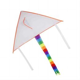 Kite & Accessories 4 Style DIY Painting Colourful Flying Foldable Outdoor Beach Kite Children Kids Sport 2023