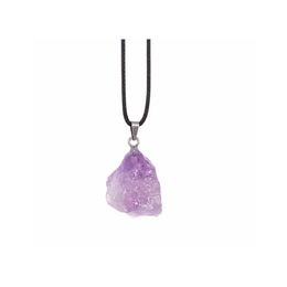 car dvr Pendant Necklaces Top Square Natural Irregar Shape Gemstone Rose Quartz Healing Crystal Stone Unisex Necklace Drop Delivery Jewellery P Dh6Xi