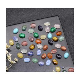 car dvr Stone 6X8Mm Flat Back Assorted Loose Oval Cab Cabochons Beads For Jewellery Making Healing Crystal Wholesale Drop Delivery Dhhgt