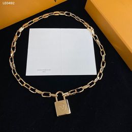 Designer Cuban Necklace Fashion Stainless Steel Pendant Necklaces For Men Lock Couple Jewellery