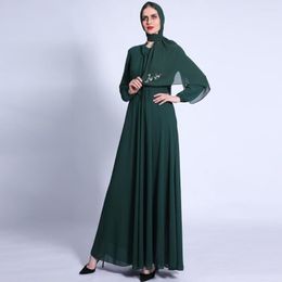 Ethnic Clothing Ramadan Dress Chiffon Arab Fashion Muslim Women Long Moroccan Abaya Islamic Style Party Casual