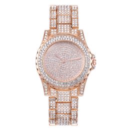 Wristwatches Women Watches Fashion Bling Casual Ladies Clock Female Quartz Gold Watch Crystal Diamond For Men Montre Femme Zegarek Damski