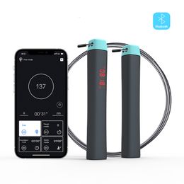 Jump Ropes Bluetooth Intelligent e Rope Skipping With Counter And Calorie Rechargeable Gym Smart Roap For Adult Kids 230301