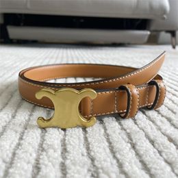 Belts Fashion Smooth Buckle Belt Retro Designer Thin Waist Belts for Men Womens Width 2.3CM Genuine Cowhide 5 Color Optional woman High Quality