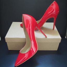 Dress Shoes 8cm 10cm 12cm High Heels Shoes Nude Color Genuine Leather Point Toe Pumps Rubber Wedding Shoe Size US4-12