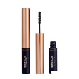 Mascara Beauty Glazed De Oro Black Gold Plated Thick Lengthening Waterproof Private Label Cosmetics Makeup Maquiagem Volume Drop Del Dhsuj