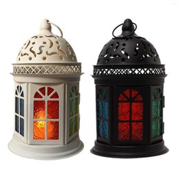 Candle Holders Style Lantern Holder With Decorative Coloured Lanterns For