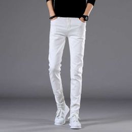 Men's Jeans 2022 New Men Stretch Skinny Jeans Fashion Casual Slim Fit Denim Trousers White Pants Male Brand Clothes size 2736 Z0301