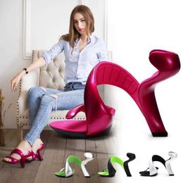 Dress SnakeShaped Bottomless Women Sexy High Heels Shoes Design 2021 Lady Summer Sandals for WeddingL230301