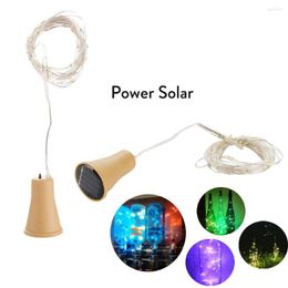 Strings 10LED/15LED/20LED Garland Solar Wine Bottle Lights Cork Fairy Christmas Light Copper Wire String