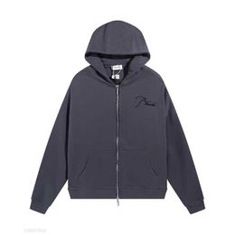 23Ss Mens Sweater Rhude Designer Hoodie Letter-printed Long-sleeved Street Holiday Casual Couple's Same Clothing S-xl K88