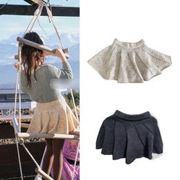 Skirts Kids Skirts 2022 New Autumn Winter Girls Knit 50%Wool Skirts for Baby Toddler Cotton Clothes Brand Design T230301