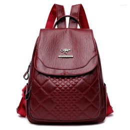 School Bags Vento Marea Pu Leather Fashion Women Backpacks Quality 2023 Designer Female Shoulder Bag Ladies Durable Black Travel Bagpack