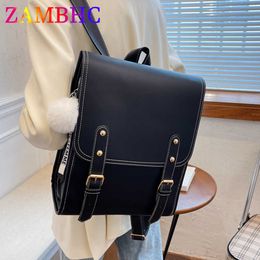 Luxury Designer 3 Layers Women's Backpack Pu Leather Backpacks for School Teenagers Girls Fashion Travel Bookbag Preppy Mochilas 230223