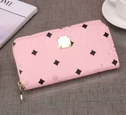 Top quality wallet lady coin purse leather designer wallets for women fashion long money bag zipper pouch pocket note clutch wholesale