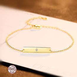 Brand Super Sparkling 18k Gold Plated Women Bracelet European Minimalist Design Fashion Versatile Bracelet Jewellery Gift